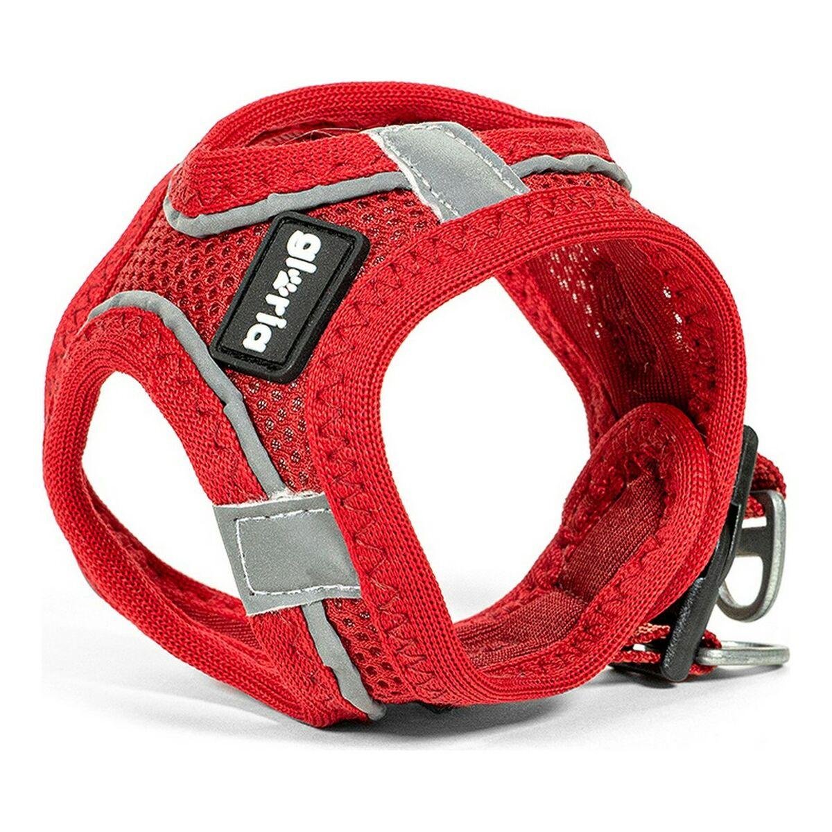 Gloria Hundesele Air Mesh Trek Star - Justerbar rød XXXS (18-20 cm)