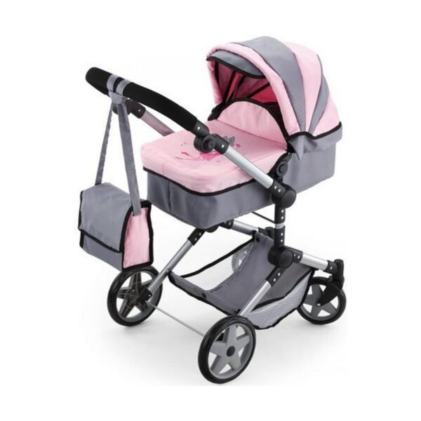 Reig Pram Neo Pro - lille barnevogn til dukker, grå 57 cm