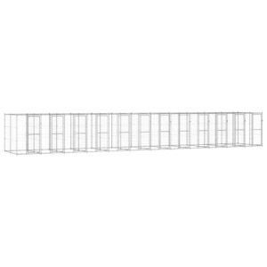 Udendørs hundebur 29,04 m² galvaniseret stål