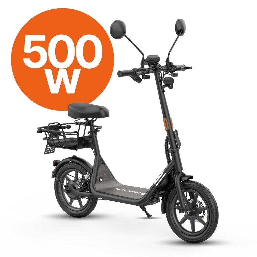 El-løbehjul 500 W Manta Flinston Mes 1402J, sort