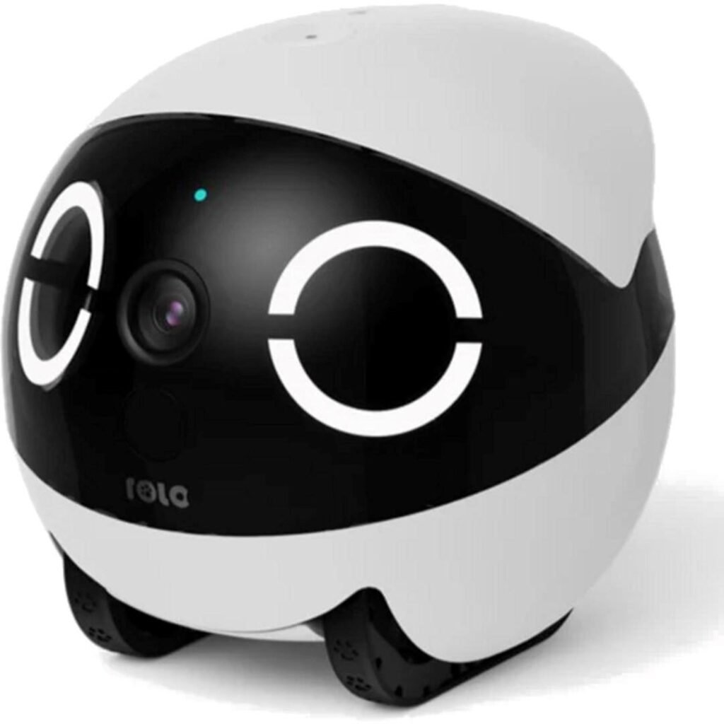Enabot Rola Mini smart overvågningsrobot til babyalarm, hvid/sort