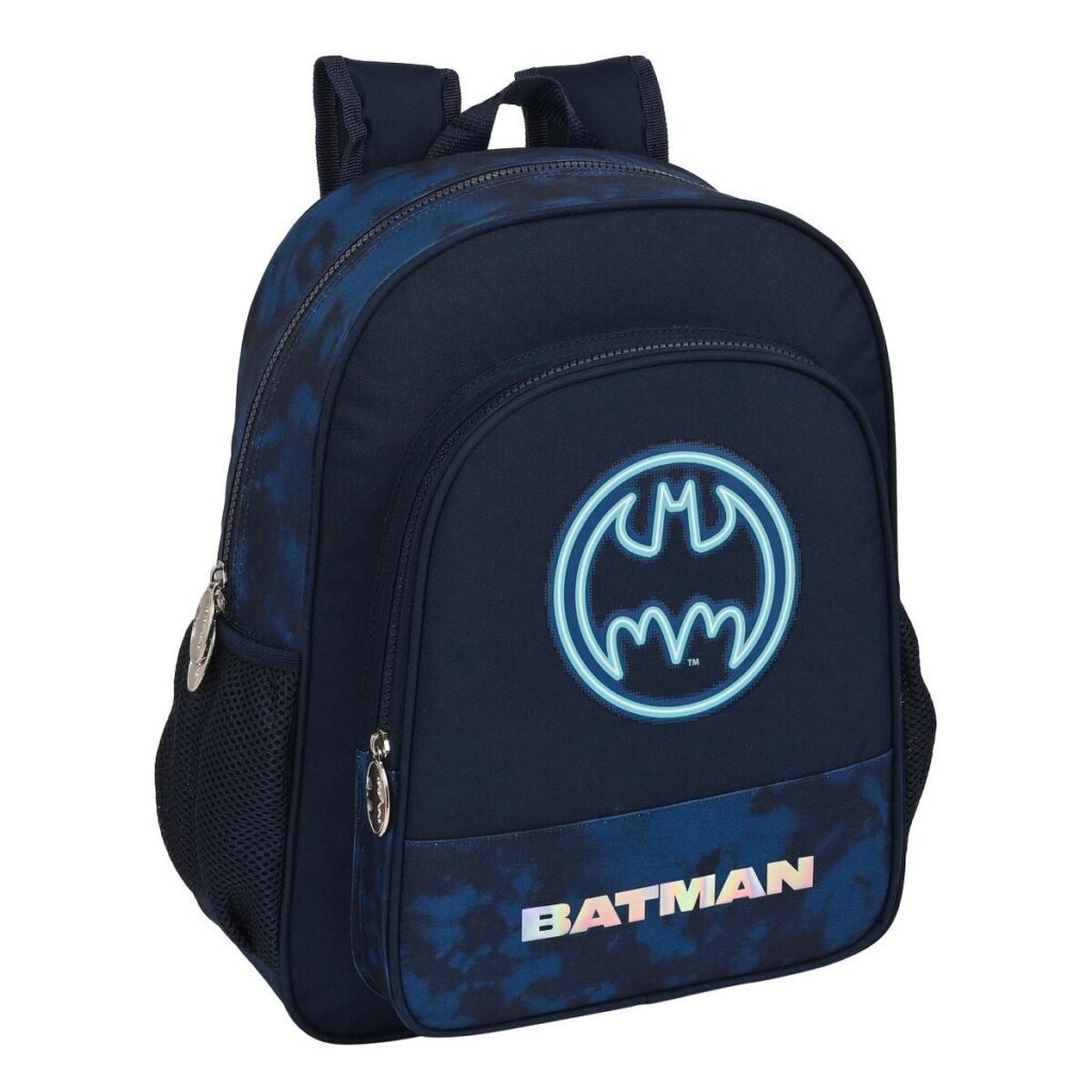 Batman Legendary skoletaske - marineblå 32 × 38 × 12 cm